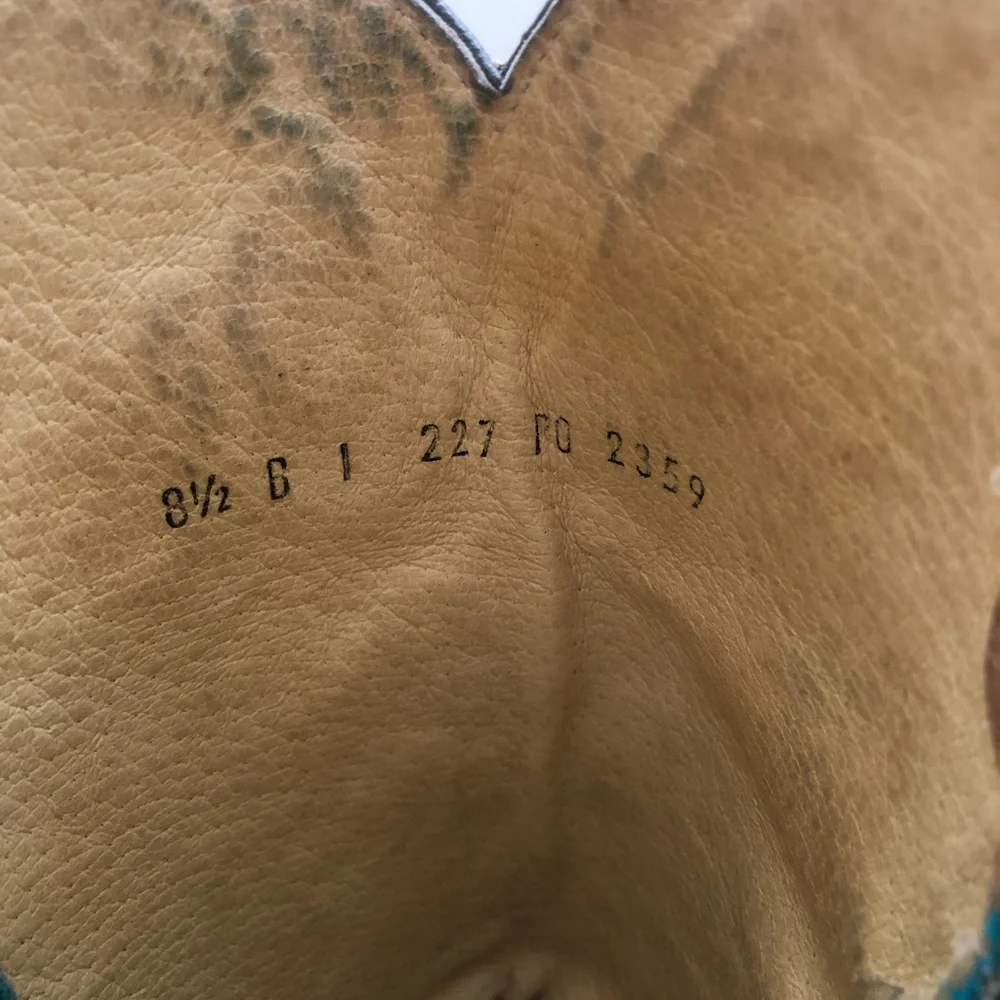 Ferrini Turquoise Cowgirl/Cowboy Boots - Picture 5 of 6